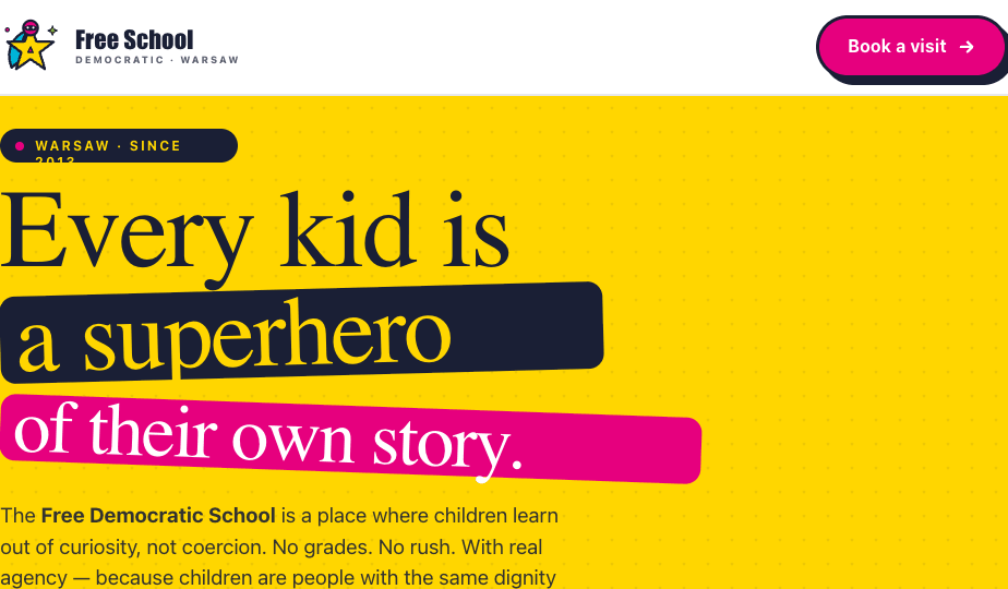 Free Democratic School - project preview