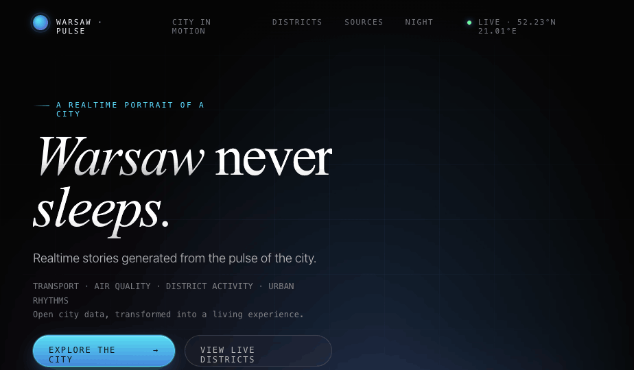 Warsaw Pulse - project preview